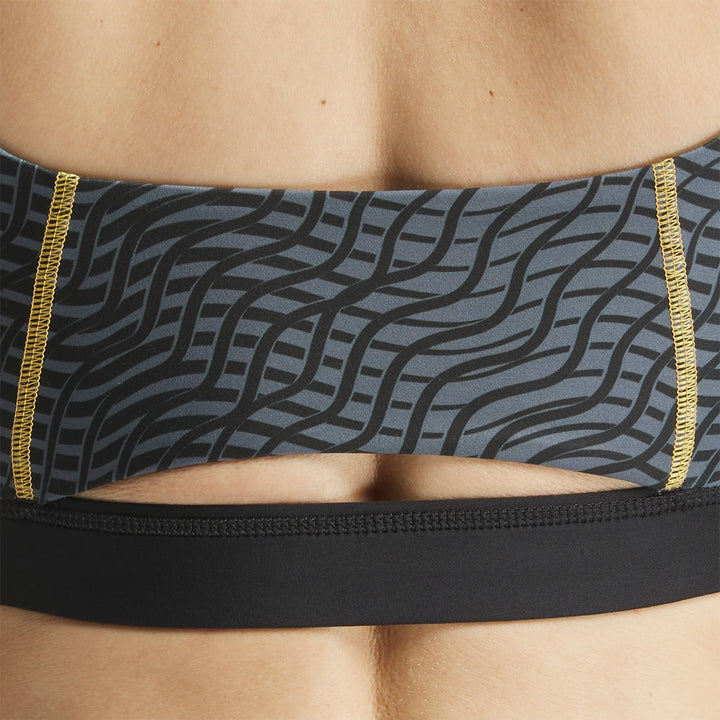 Reebok Women's Hype Pack Blocked Allover Print Bralette