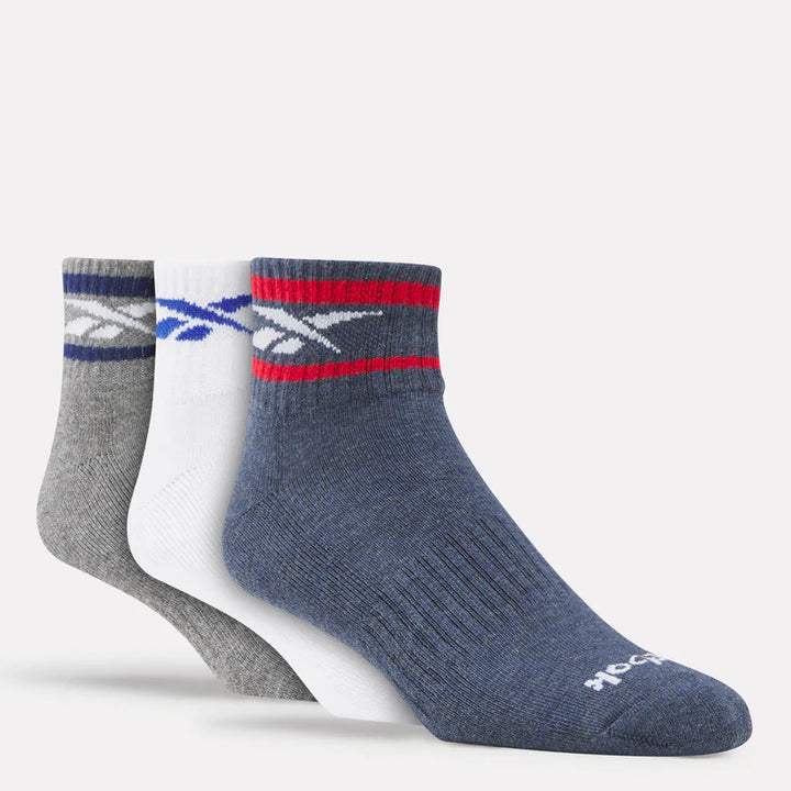 Reebok Men's 3-pack Quarter Terry Socks