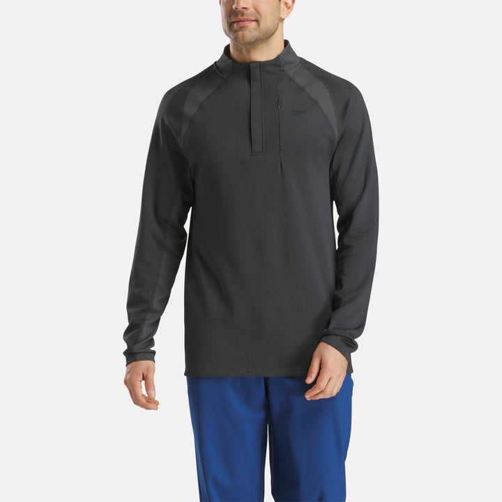 Reebok Men's Long Sleeve Aero Flex 1/4 Zip Pullover Top