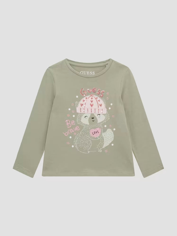 Guess Eco Logo Long-Sleeve Tee (3M-7)