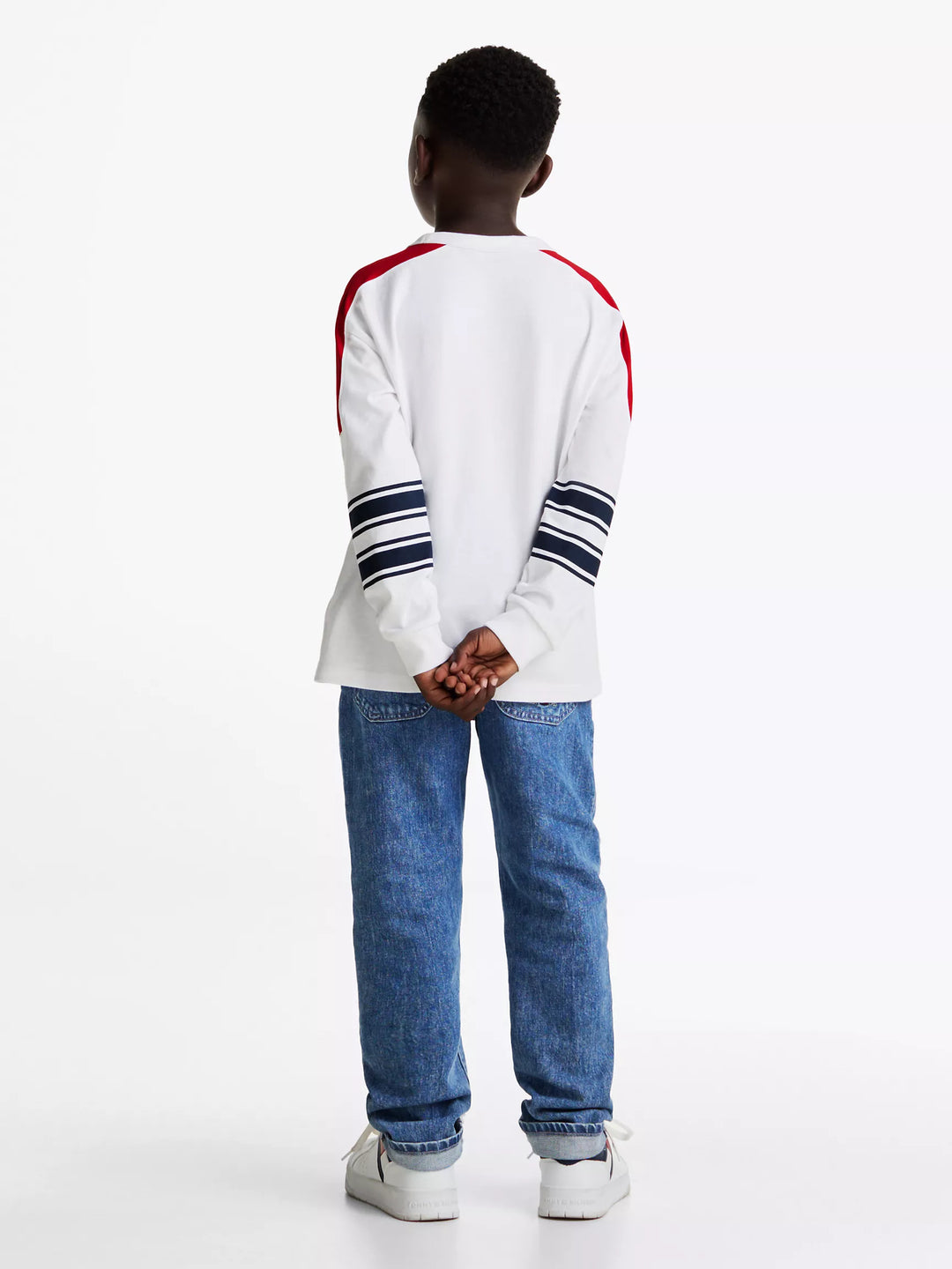 Tommy Hilfiger Kids' Stripe Monotype Logo T-Shirt