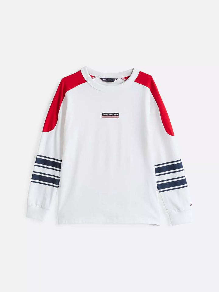 Tommy Hilfiger Kids' Stripe Monotype Logo T-Shirt