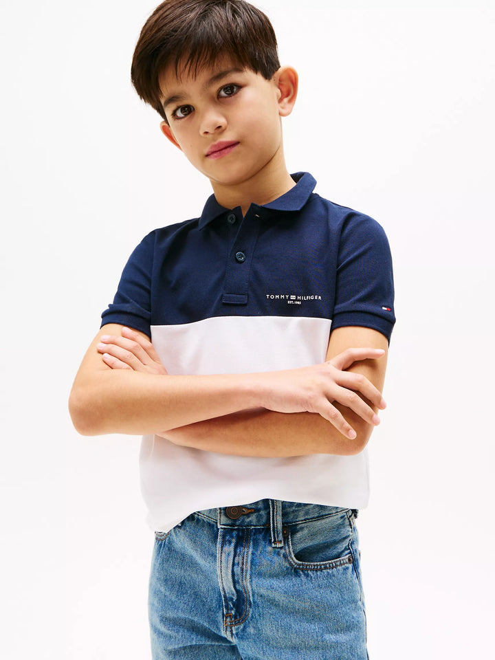Tommy Hilfiger Kids' Mini Logo Colorblock Polo
