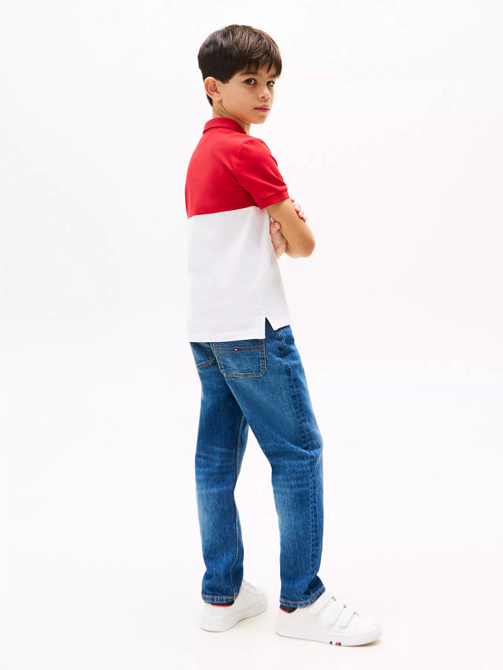 Tommy Hilfiger Kids' Mini Logo Colorblock Polo