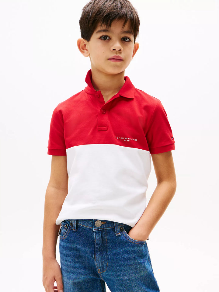 Tommy Hilfiger Kids' Mini Logo Colorblock Polo