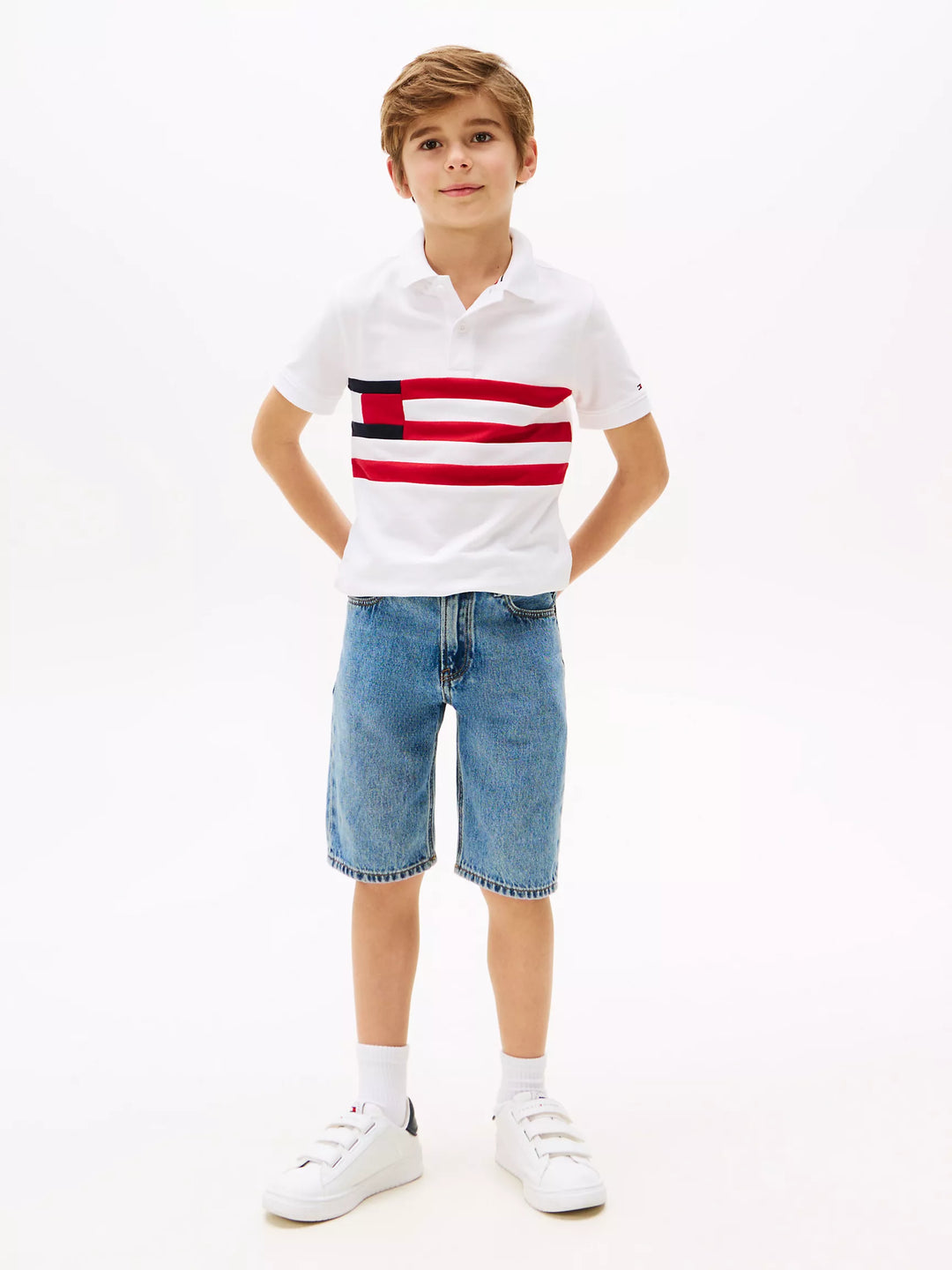 Tommy Hilfiger Kids' Colorblock Flag Polo