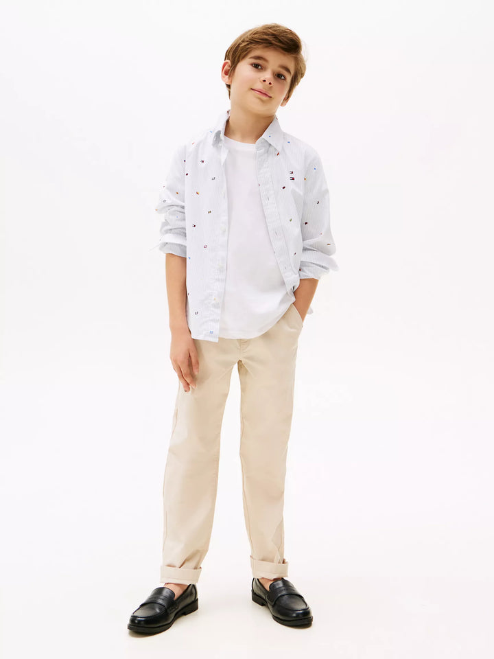 Tommy Hilfiger Kids' Allover Flag Print Shirt