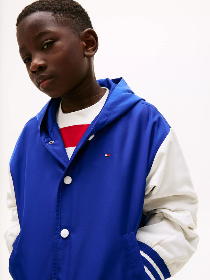Tommy Hilfiger Kids' Back Logo Hooded Bomber Jacket