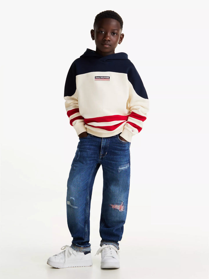 Tommy Hilfiger Kids' Stripe Monotype Logo Hoodie