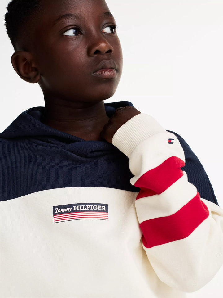 Tommy Hilfiger Kids' Stripe Monotype Logo Hoodie