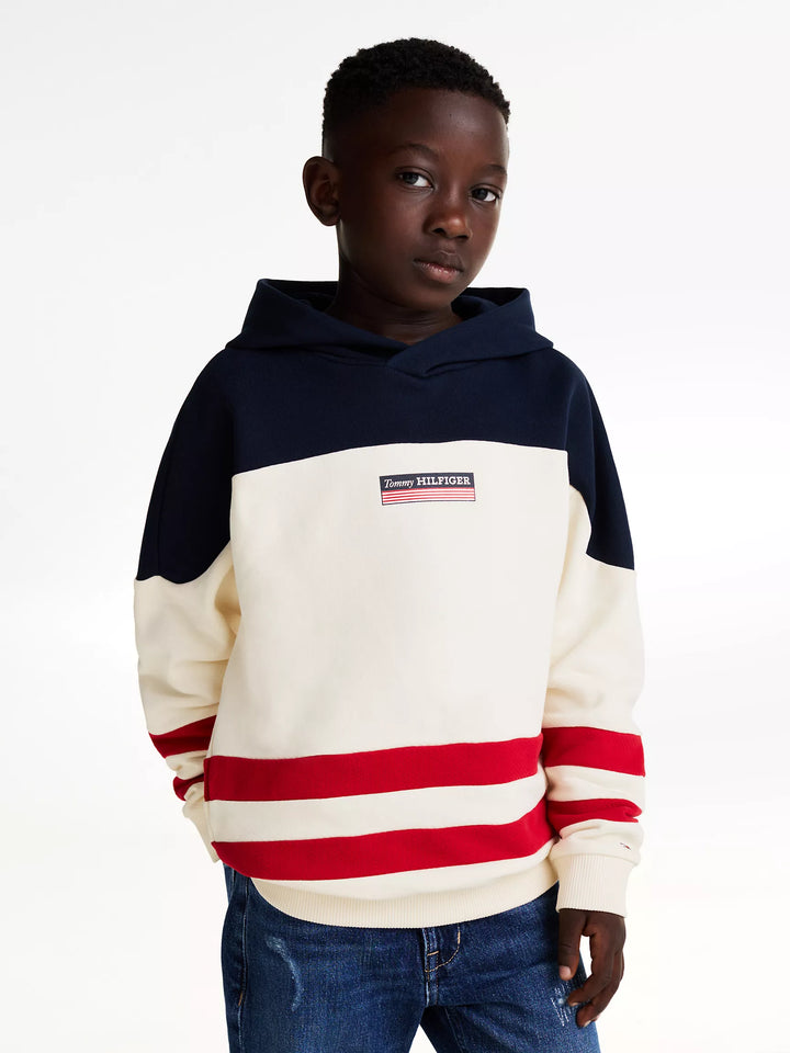 Tommy Hilfiger Kids' Stripe Monotype Logo Hoodie