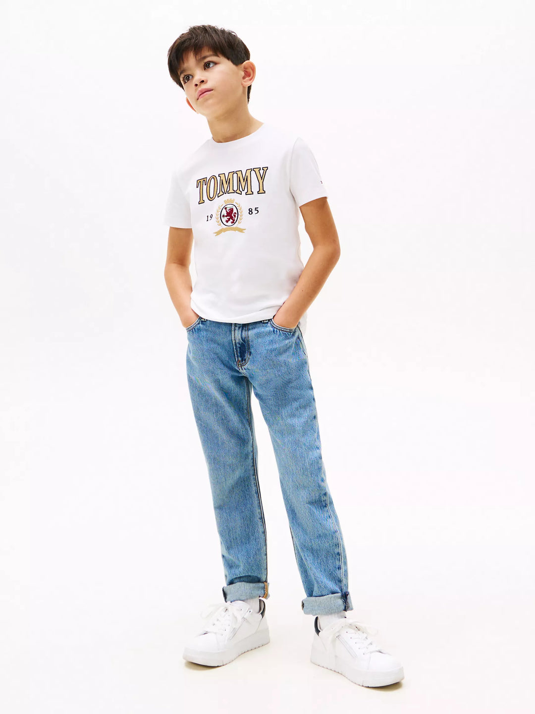 Tommy Hilfiger Kids' Embroidered Crest Logo T-Shirt