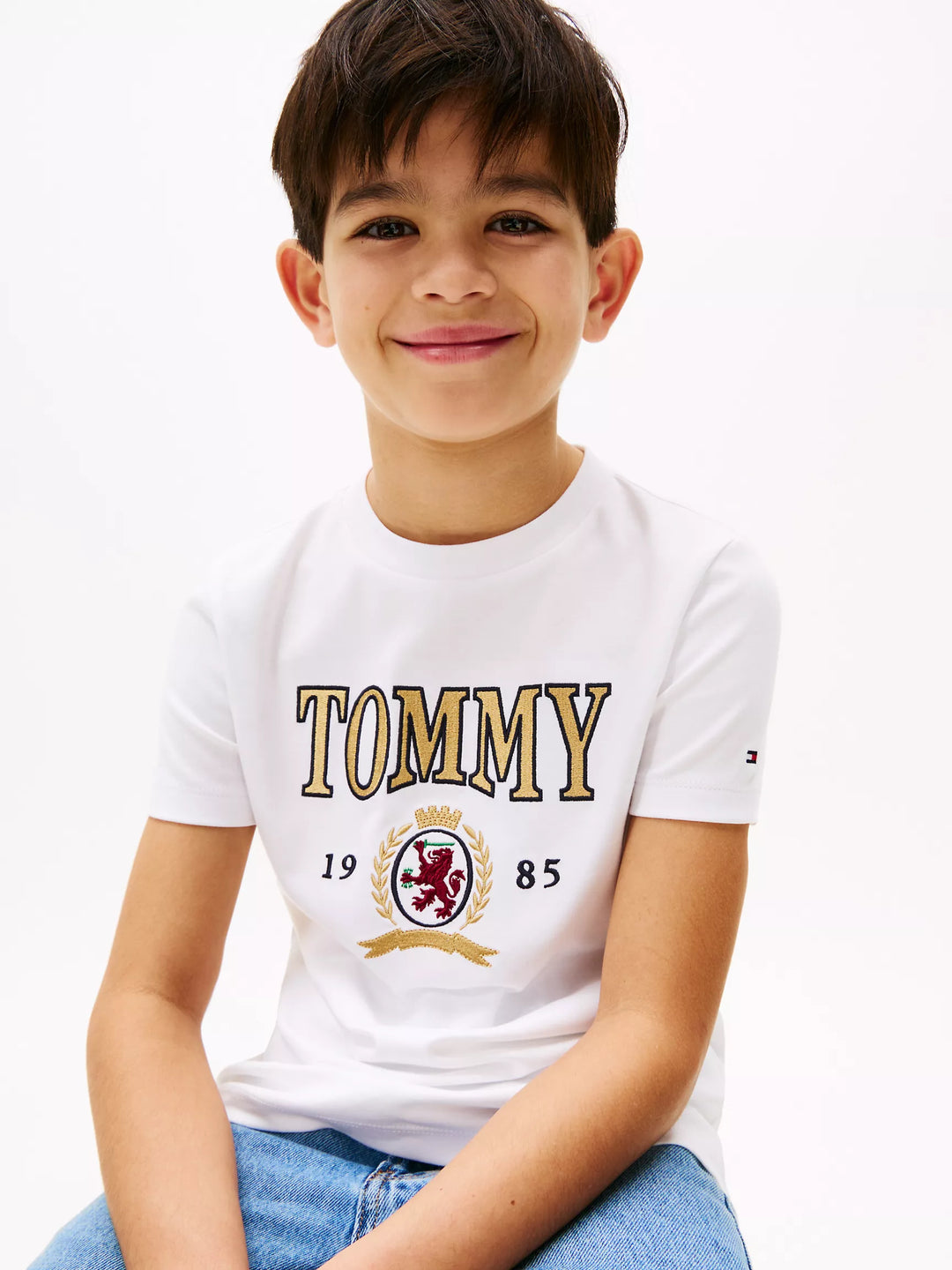 Tommy Hilfiger Kids' Embroidered Crest Logo T-Shirt