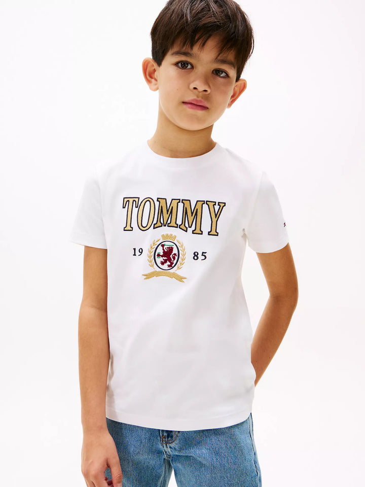 Tommy Hilfiger Kids' Embroidered Crest Logo T-Shirt