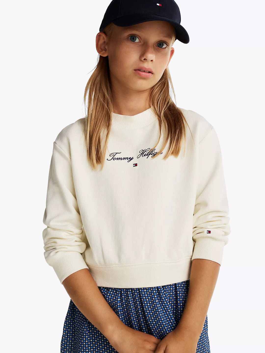Tommy Hilfiger Kids' Floral Skirt And Sweatshirt Dress