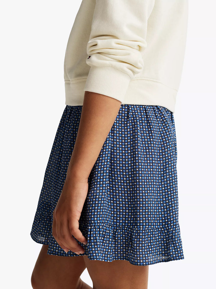 Tommy Hilfiger Kids' Floral Skirt And Sweatshirt Dress