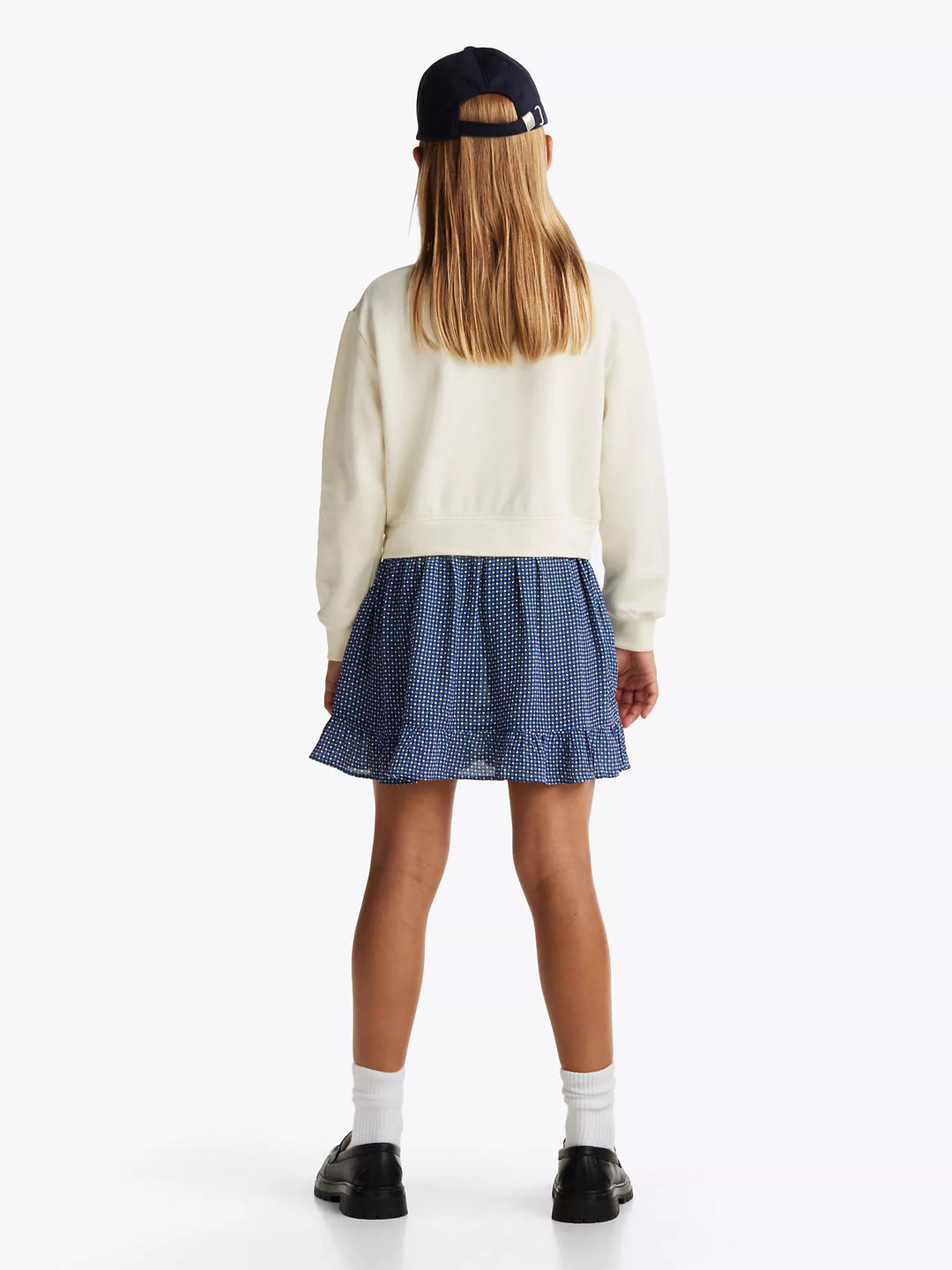Tommy Hilfiger Kids' Floral Skirt And Sweatshirt Dress