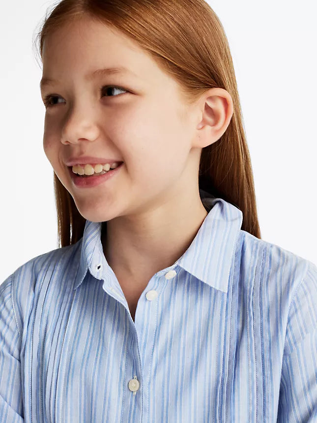 Tommy Hilfiger Kids' Long-Sleeve Stripe Shirtdress