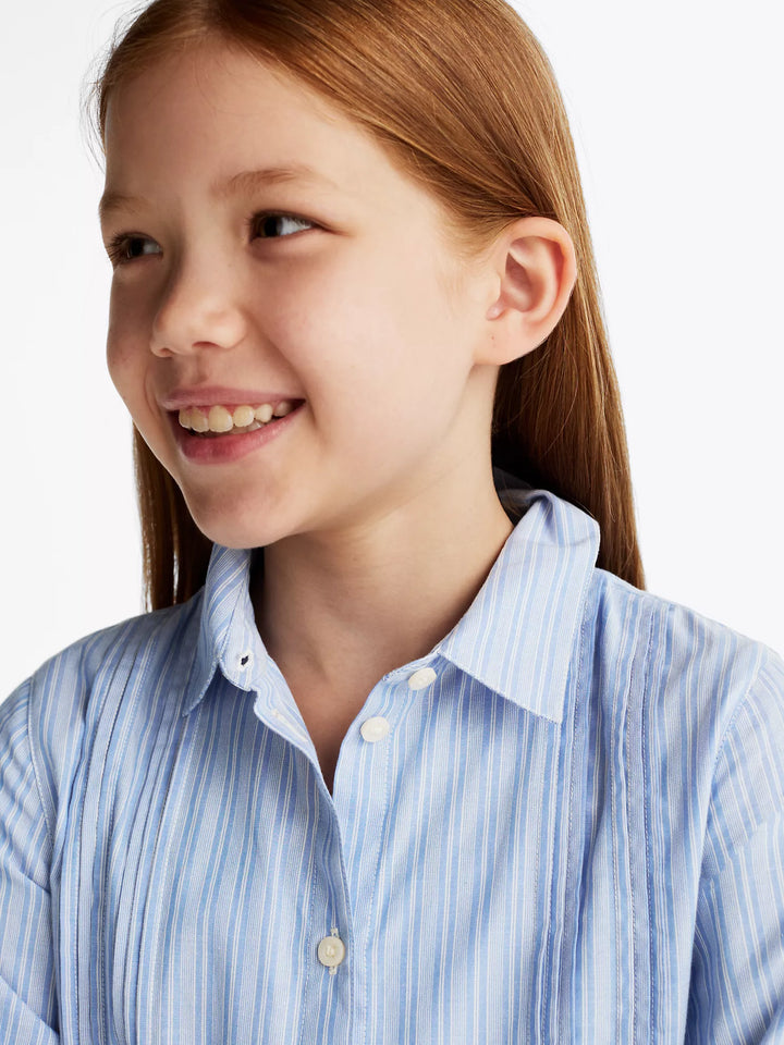 Tommy Hilfiger Kids' Long-Sleeve Stripe Shirtdress