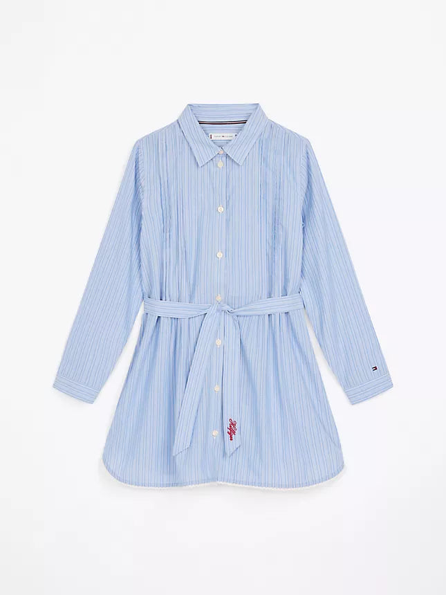 Tommy Hilfiger Kids' Long-Sleeve Stripe Shirtdress