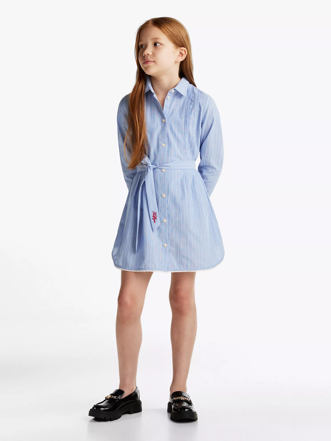 Tommy Hilfiger Kids' Long-Sleeve Stripe Shirtdress