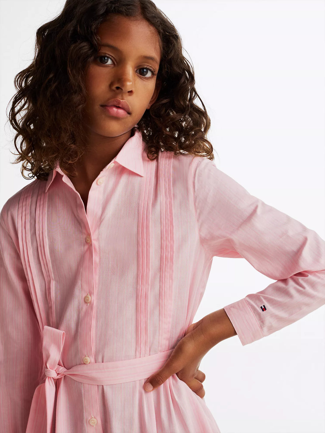 Tommy Hilfiger Kids' Long-Sleeve Stripe Shirtdress