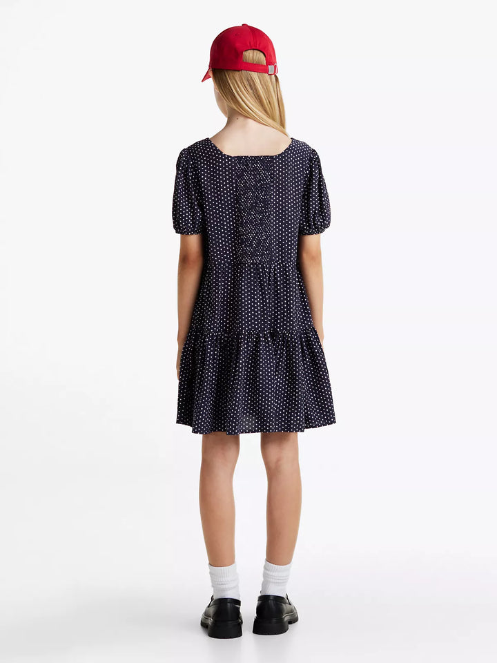 Tommy Hilfiger Kids' Star Print Tiered Dress