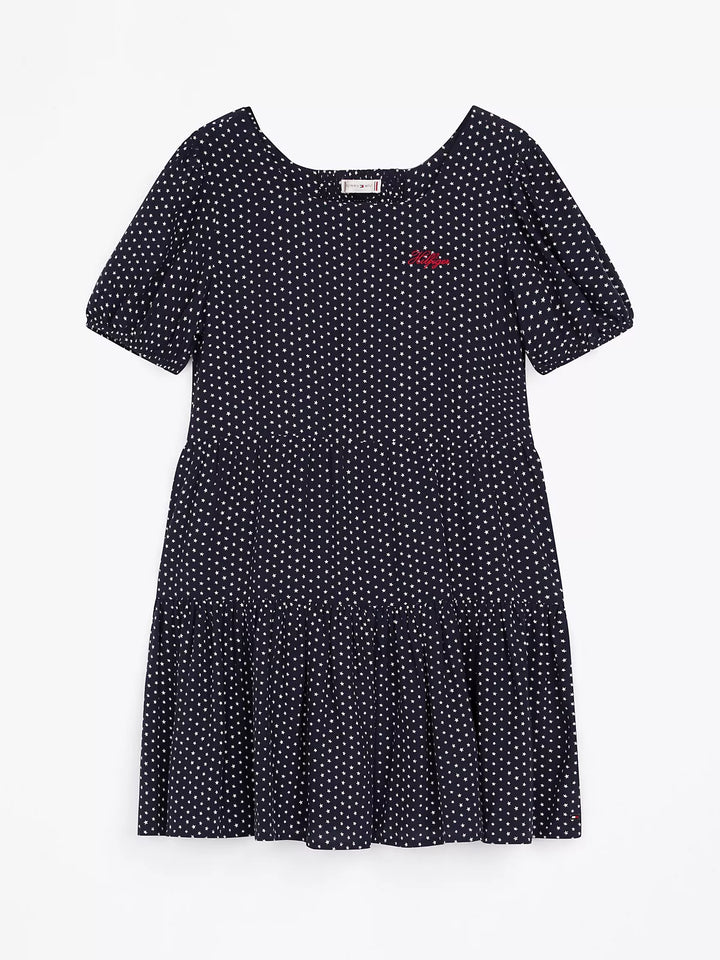 Tommy Hilfiger Kids' Star Print Tiered Dress