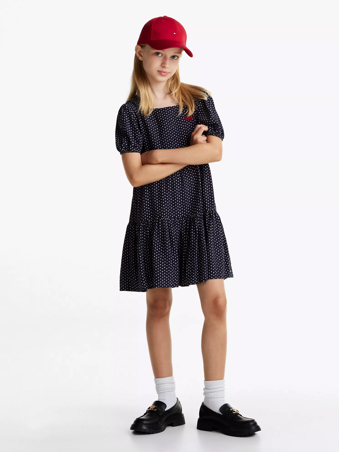 Tommy Hilfiger Kids' Star Print Tiered Dress