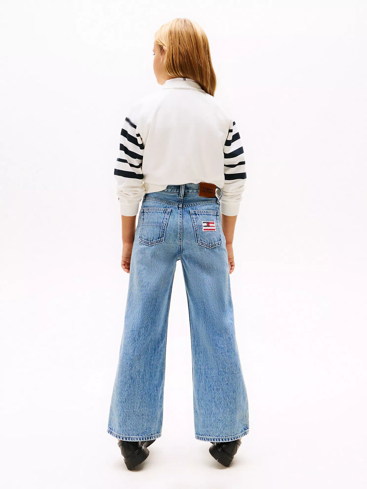 Tommy Hilfiger Kids' High Rise Wide-Leg Jean