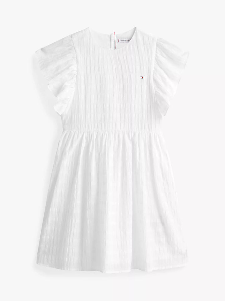 Tommy Hilfiger Kids' Textured Flutter-Sleeve Dress
