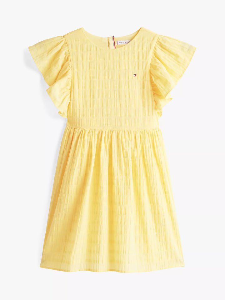 Tommy Hilfiger Kids' Textured Flutter-Sleeve Dress