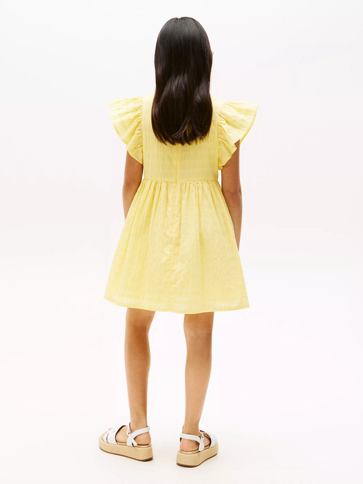 Tommy Hilfiger Kids' Textured Flutter-Sleeve Dress