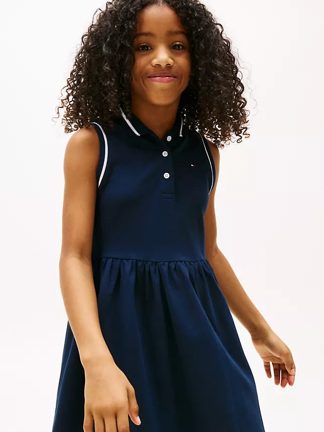 Tommy Hilfiger Kids' Sleeveless Stretch Polo Dress