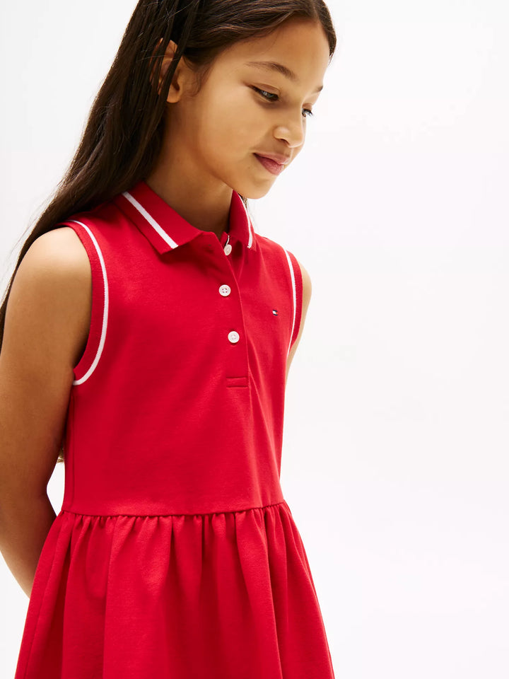 Tommy Hilfiger Kids' Sleeveless Stretch Polo Dress