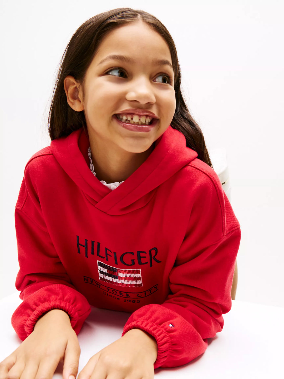 Tommy Hilfiger Kids' Sequin Flag Logo Hoodie