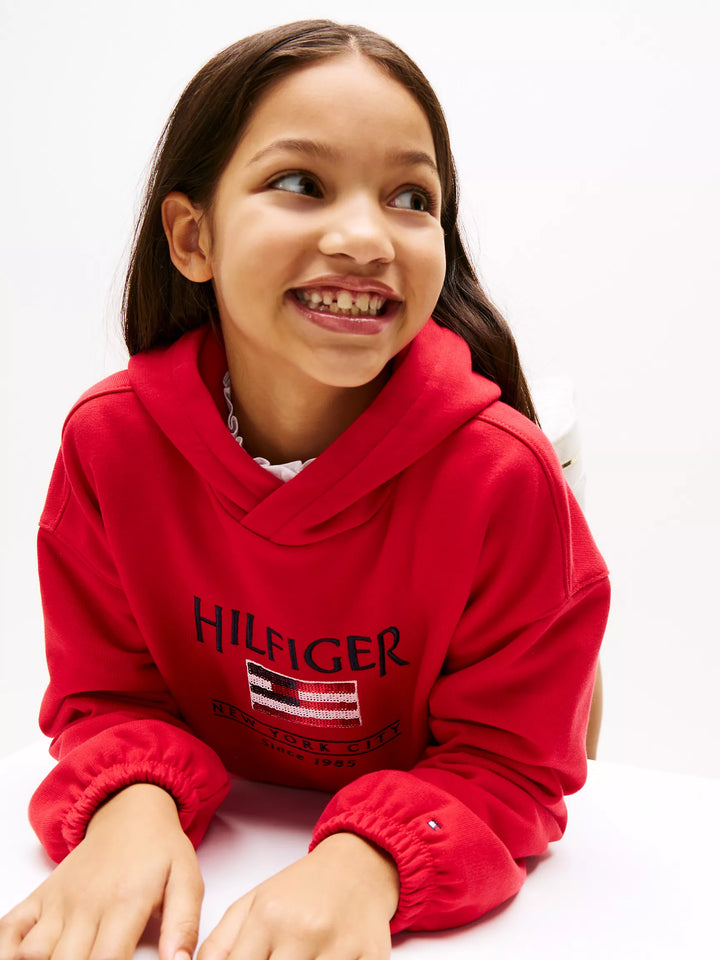Tommy Hilfiger Kids' Sequin Flag Logo Hoodie