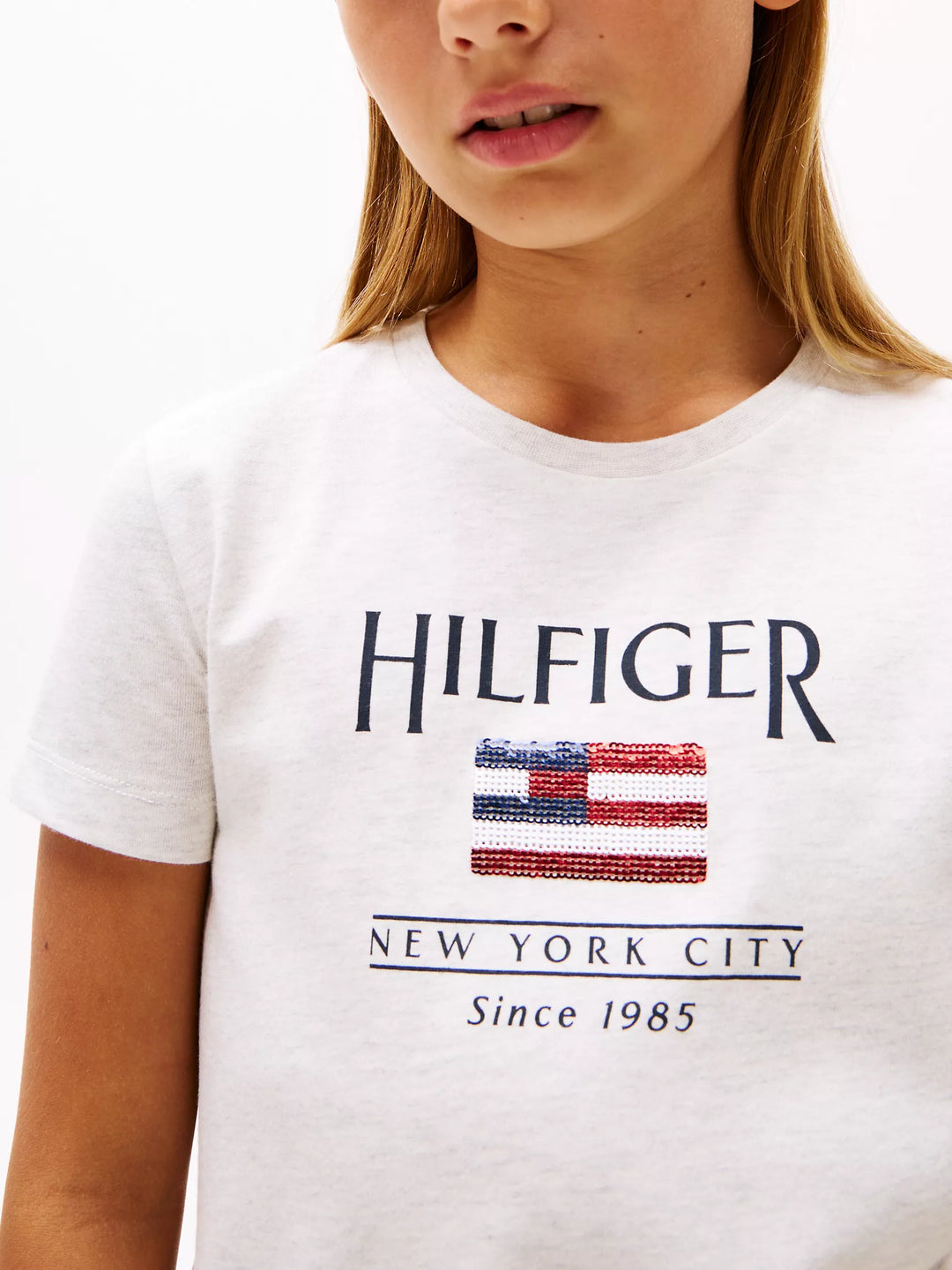 Tommy Hilfiger Kids' Hilfiger Sequin Flag T-Shirt Dress