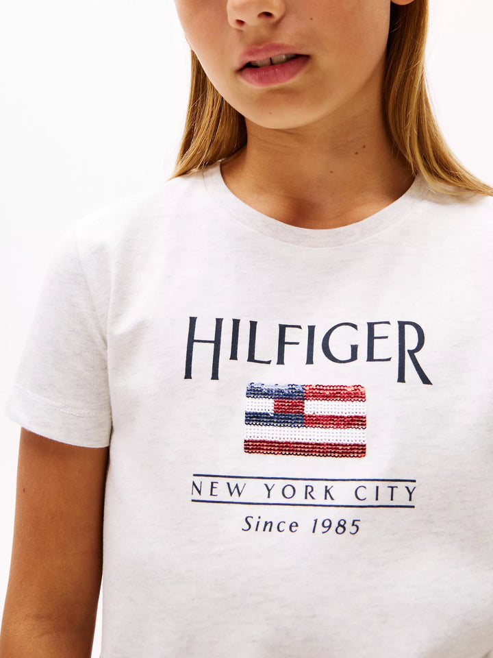 Tommy Hilfiger Kids' Hilfiger Sequin Flag T-Shirt Dress