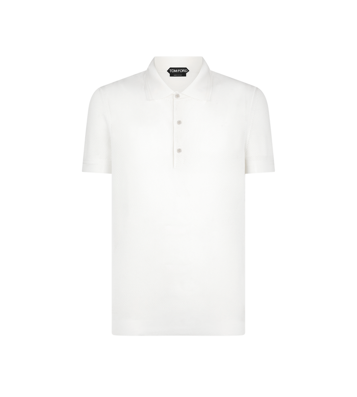 TOM FORD SILK COTTON MESH POLO