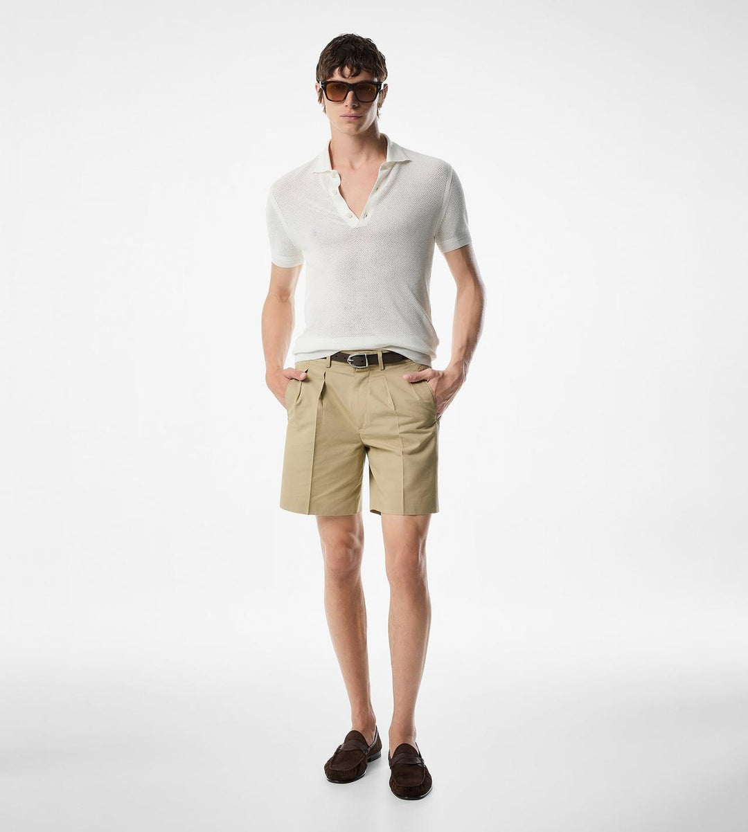 TOM FORD SILK COTTON MESH POLO