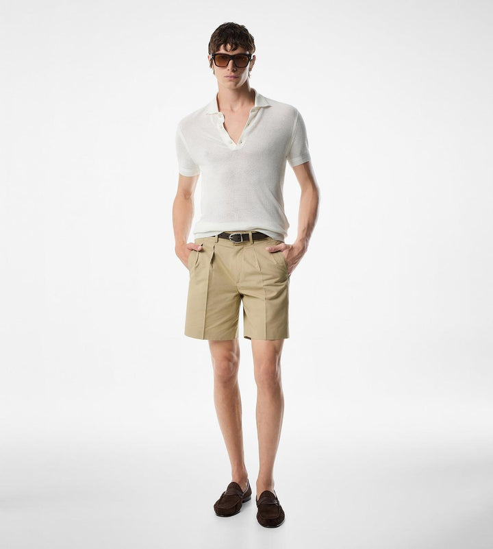 TOM FORD SILK COTTON MESH POLO