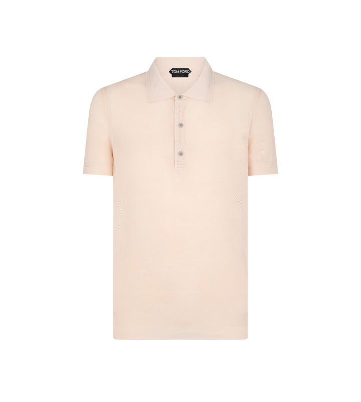 TOM FORD SILK COTTON MESH POLO