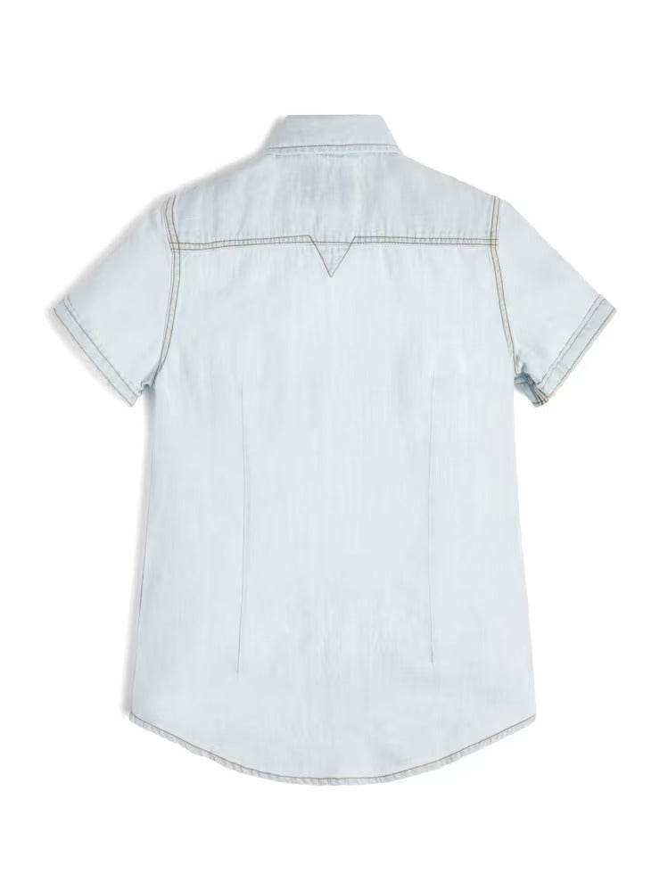 Guess Eco Woven Linen-Blend Shirt (7-16)