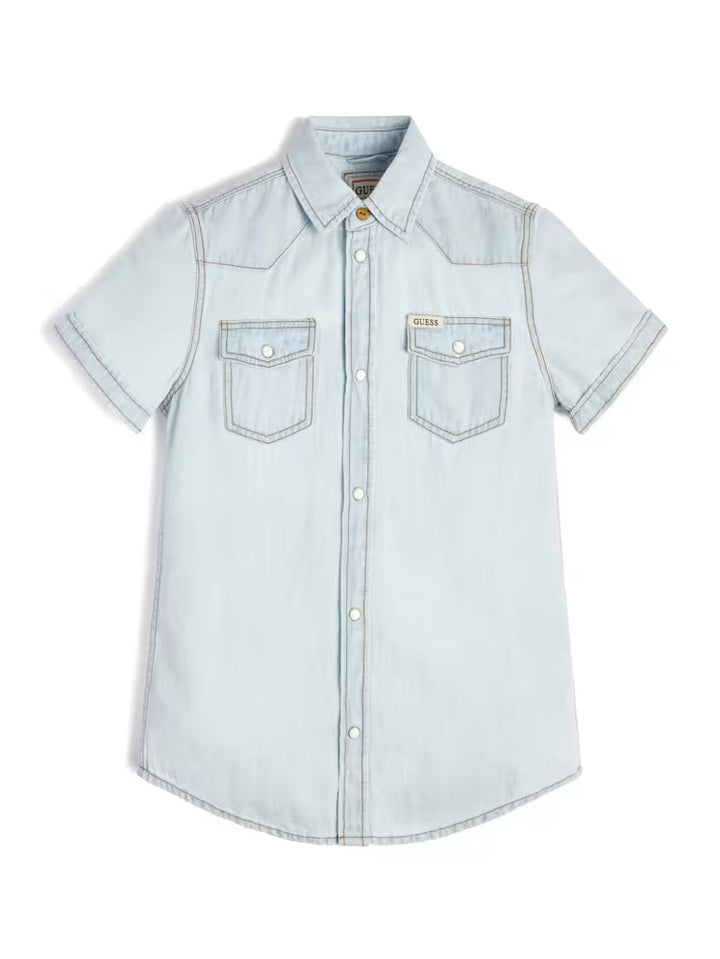 Guess Eco Woven Linen-Blend Shirt (7-16)
