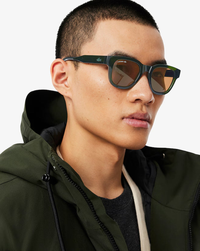 Lacoste Men's L.12.12 Trim Rectangle Glasses