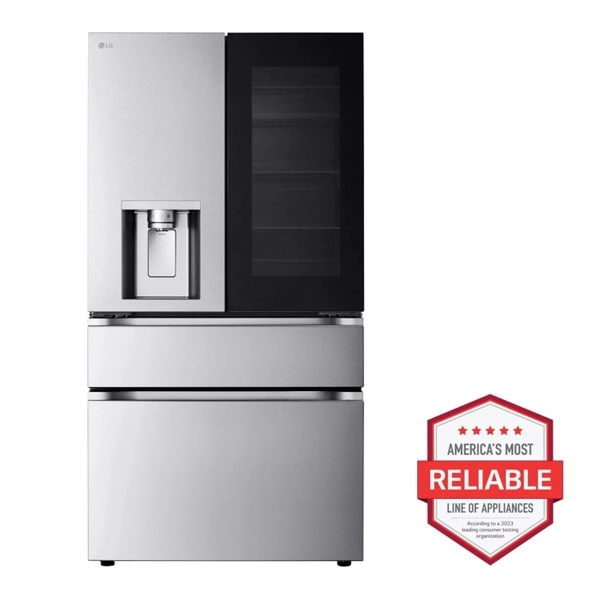 LG LF29S8250S 29 cu. ft. Smart InstaView® Standard-Depth MAX™ 4-Door French Door Refrigerator with Full-Convert Drawer™