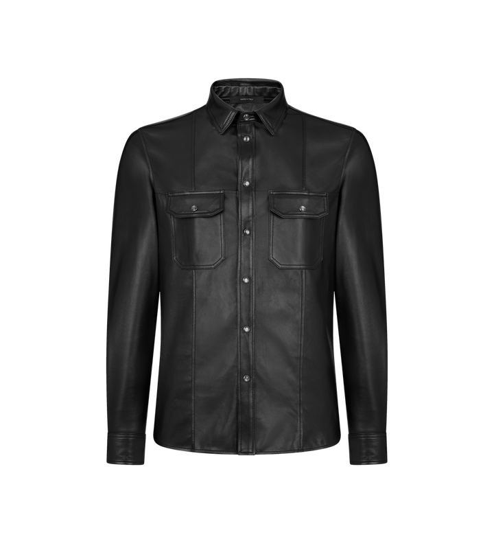 TOM FORD SHINY NAPPA PLONGE WESTERN SHIRT