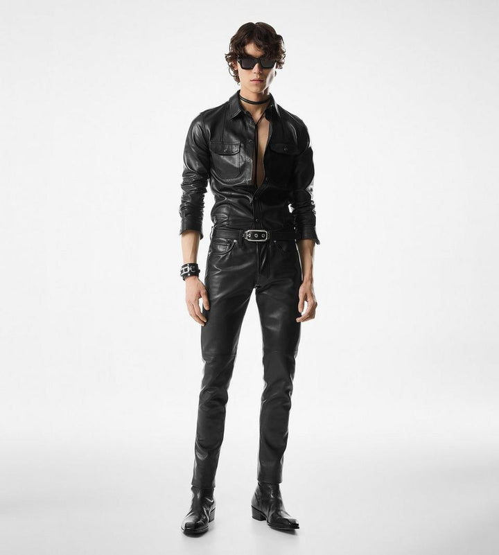 Tom Ford SHINY NAPPA PLONGE WESTERN SHIRT