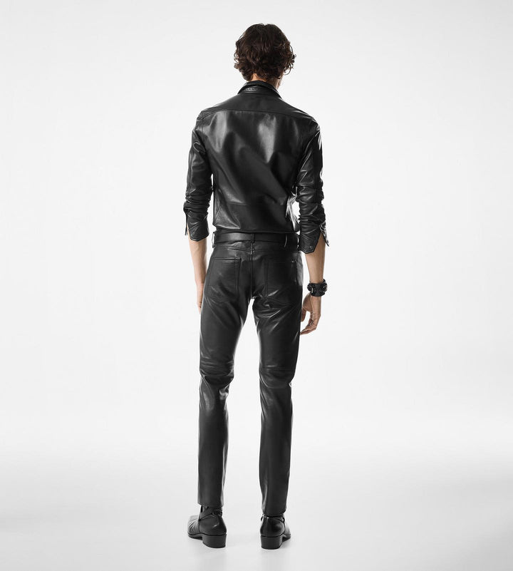 TOM FORD SHINY NAPPA PLONGE WESTERN SHIRT